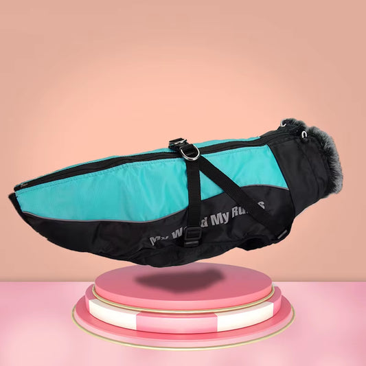 Clothes for Large Dogs Waterproof Big Dog Vest Jacket Autumn Winter Warm Fur Collar Pet Dog Coat for French Bulldog Wilma Dog